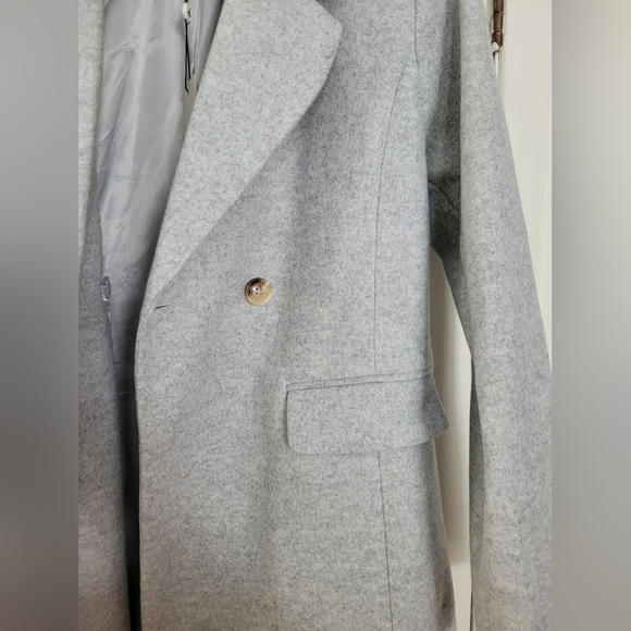 Gray Double-Breasted Women's Coat Annick Xl - Picture 3 of 11